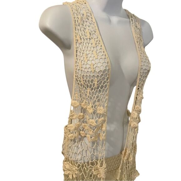 Boho Hippie Crochet Vest, size M/L - Picture 4 of 4